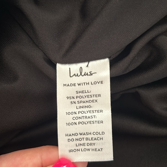 NWT Lulu’s Beloved Elegance Black Tie-Strap Mermaid Maxi Dress Size Small - Picture 13 of 13